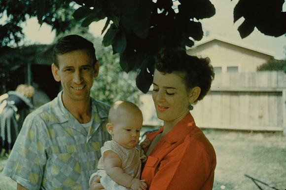 1950s 011, Bill, Georgia, Lisa, July 1953