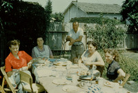 1950s 013, Mother B and Children %22after Dinner%22 July 1953