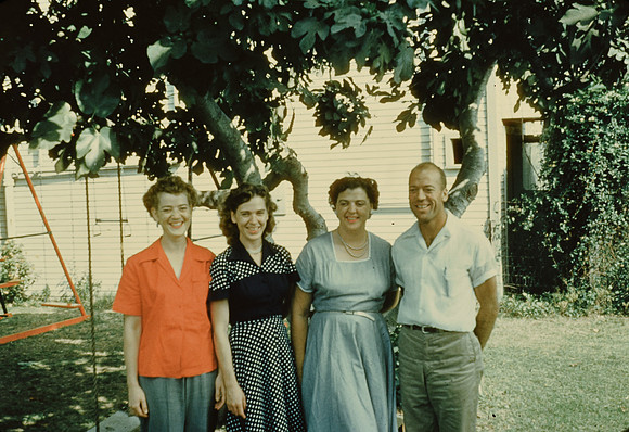 1950s 029, Georgia, Ruth, Irene, Stan, July 1953