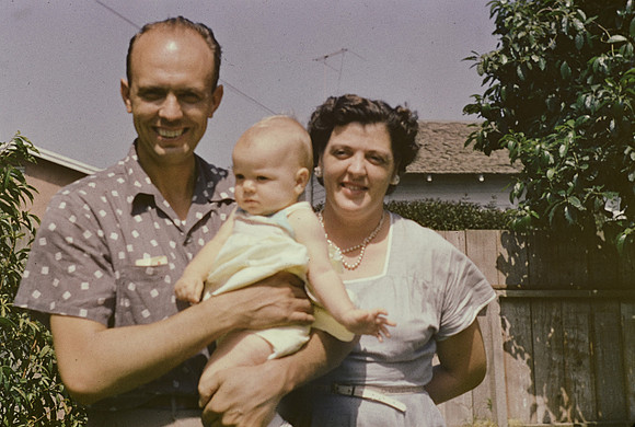 1950s 033, Ed, Irene, and Pamela, July 1953