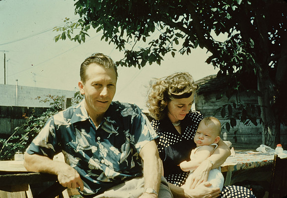 1950s 023, Chet, Ruth, and son, July 1953