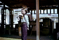 Linda in accordian band clothes
