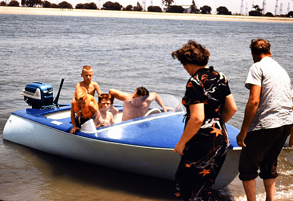 Robert 19 Family Boat Riding July 1955