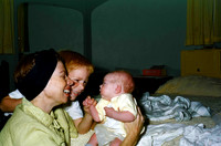 Lois 02 Lucille, Bruce, Lois @ 1 week 8 Nov 1953